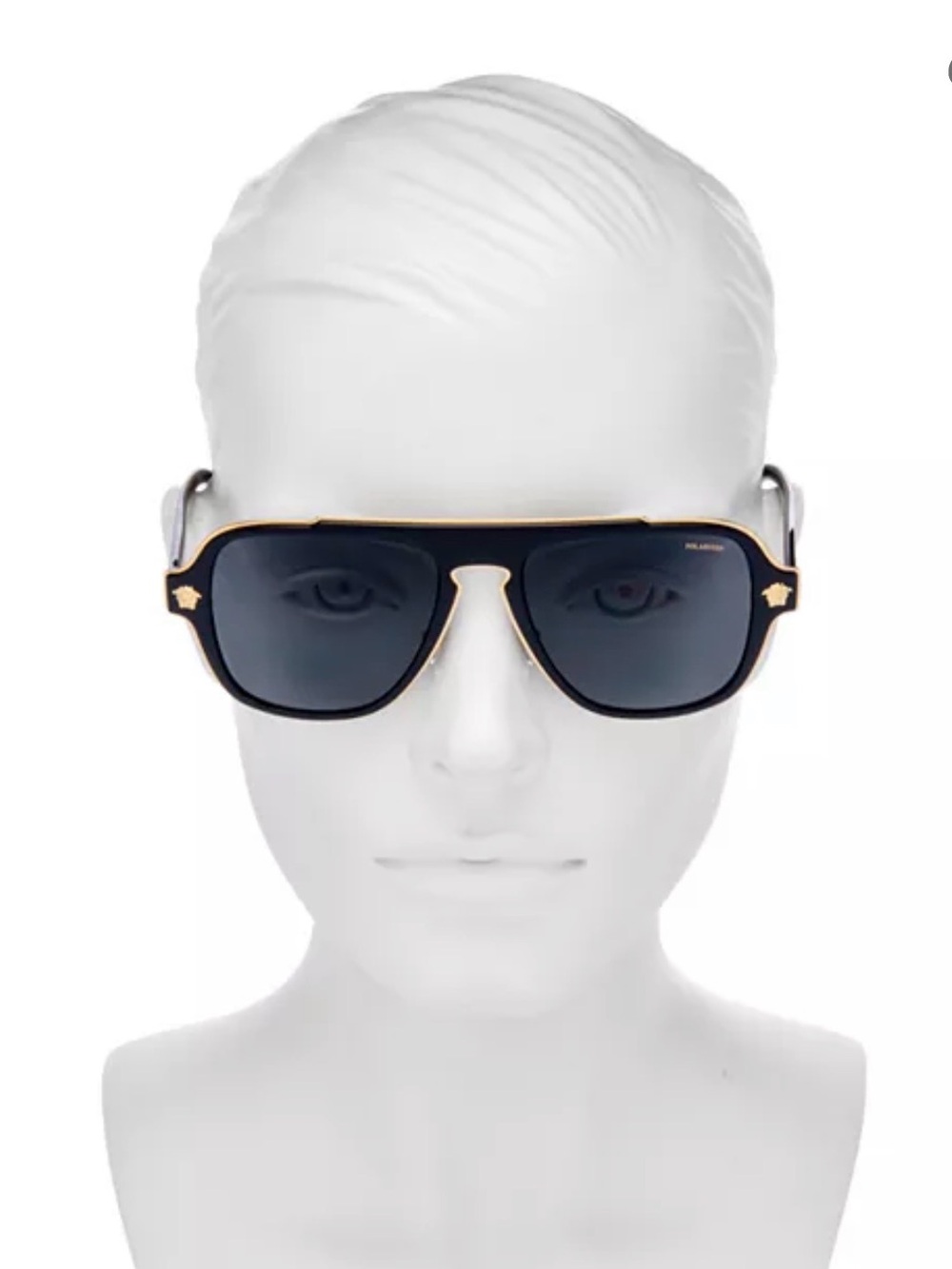 NWOT Versace 2199 Flat Top Aviator Polarized Sunglasses